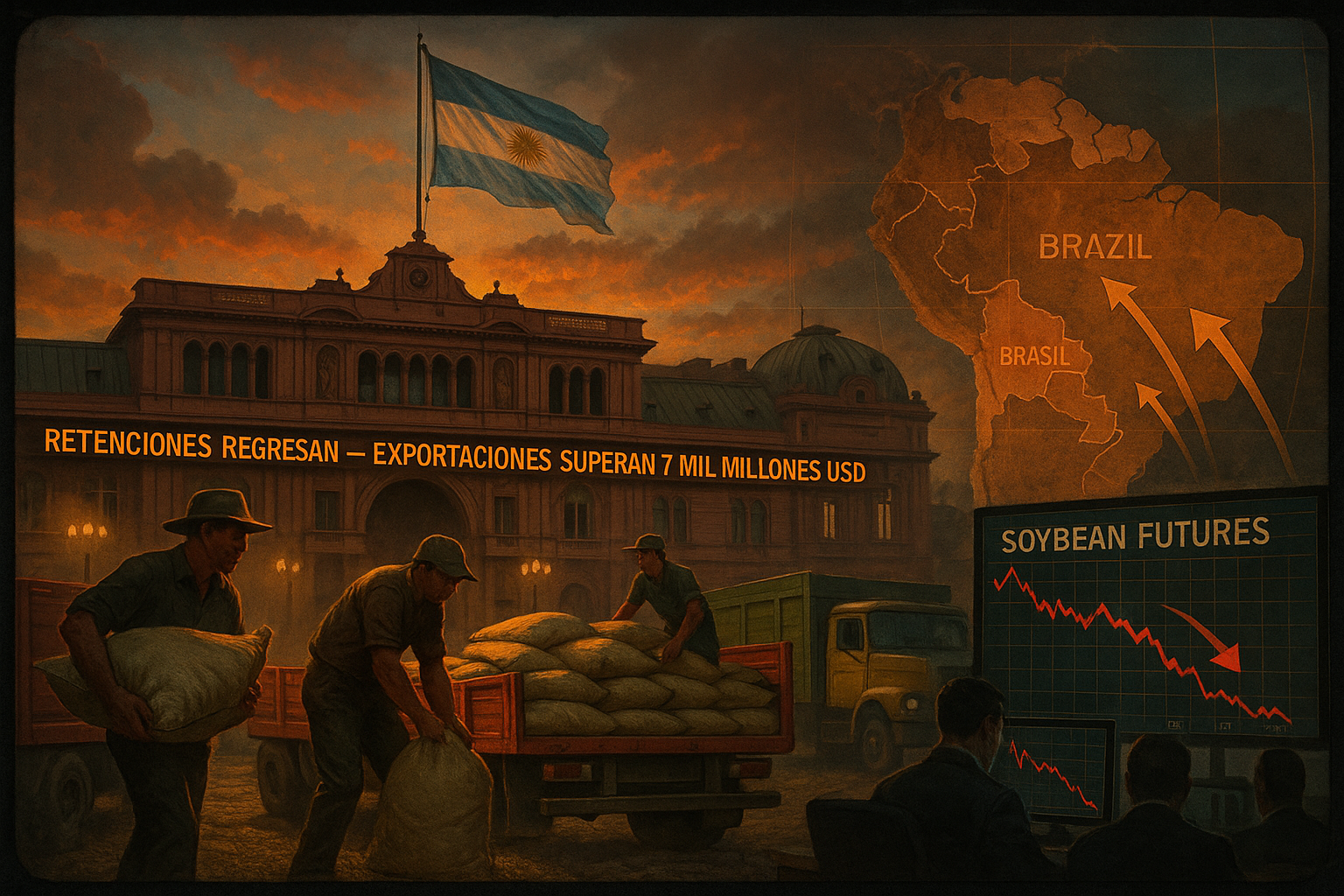 Argentina tái áp thuế xuất khẩu ngũ cốc và đậu tương sau khi chạm ngưỡng 7 tỷ USD